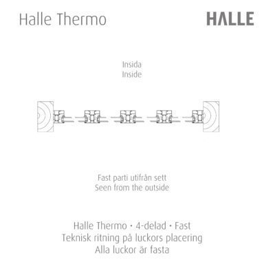 Halle Thermo 4-delt fast