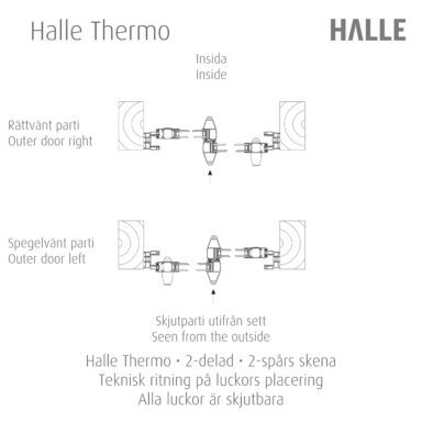 Skyvedør Halle Thermo