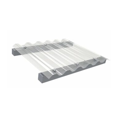 halleplattan glasfiberarmerad plasttak i klar transparent