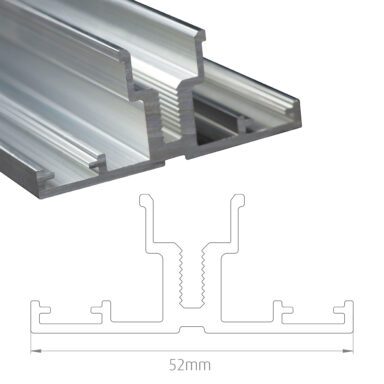 Halle bærende profil med mål for kanalplasttak