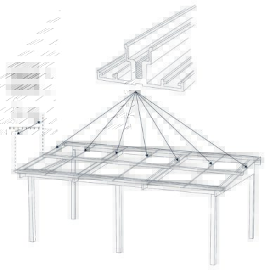 Kanalplasttak mål 10mm, 16mm, 32mm med Bærende profil